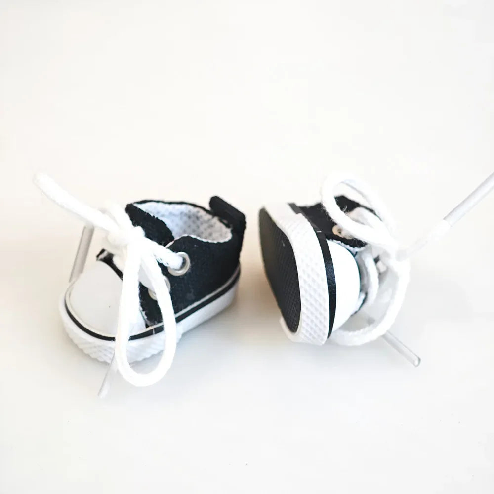 17cm Labubu Doll Clothes – Black Luxury Trendy Outfit with T-Shirt, Jeans & Shoes