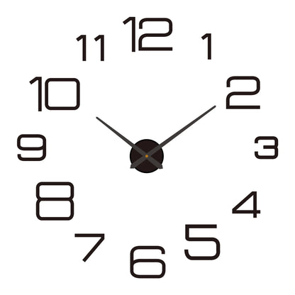 2023 Modern Large 3D DIY Wall Clock – Acrylic Mirror Quartz Clock for Living Room Home Decor