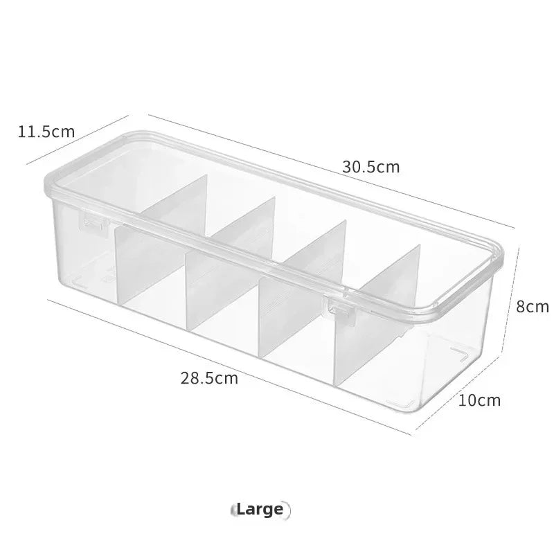Transparent Cable Organizer Box with Lid – Dustproof Data Cable and Card Storage Case for Home and Office