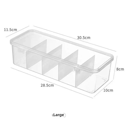Transparent Cable Organizer Box with Lid – Dustproof Data Cable and Card Storage Case for Home and Office