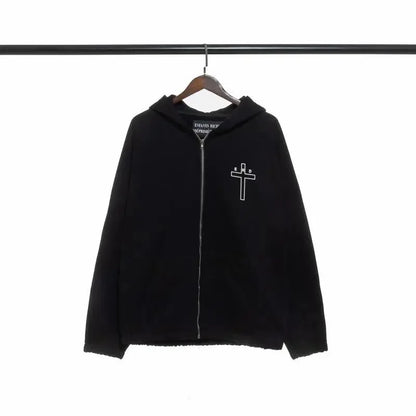Washed Casual Hoodie Sweatshirt — Unisex Loose-Fit Street Style Crew Neck with Lip Print Letter Design, Vintage Comfortable Top