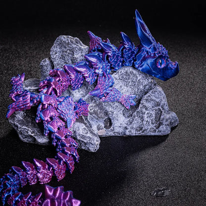 3D Printed Movable Dragon Fidget Toy – Rotatable Articulated Desktop Ornament & Gift for Kids & Adults