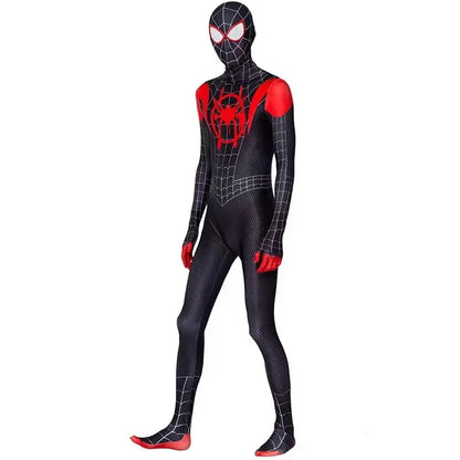 Miles Morales Spider-Man Cosplay Costume – Superhero Zentai Bodysuit for Halloween & Parties
