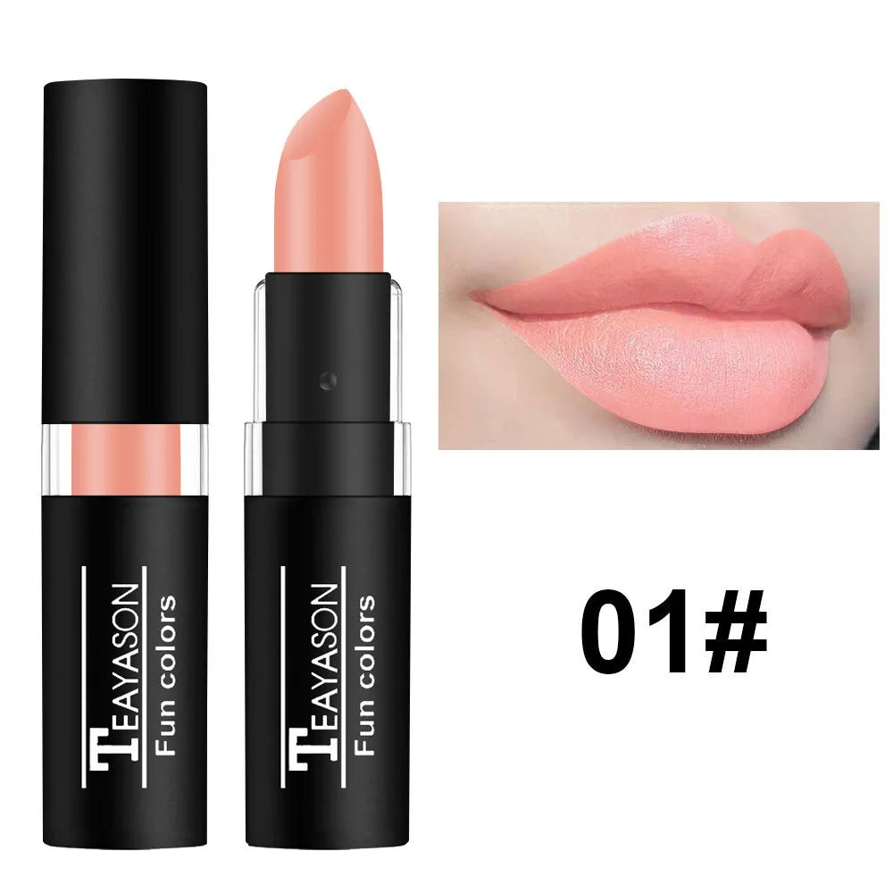 Punk Dark Wine Red Waterproof Lipstick – Easy Color Matte Red Lip Gloss for Facial & Body Painting