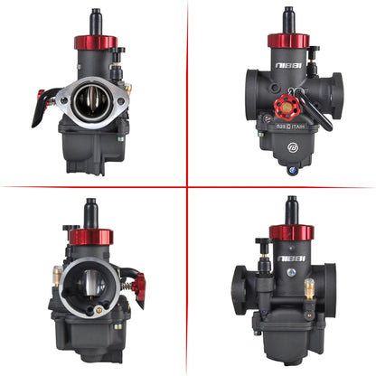 NIBBI PE Flange Carburetor for Motorcycle – 19mm-28mm 2T/4T GY6 Engine 100cc-250cc ATV Yamaha Pitbike Racing