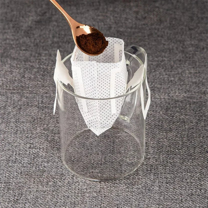 Biodegradable Disposable Coffee Filter Bags – Fast Flow Drip Brewing Paper Filters for Coffee & Tea, Travel & Home Use