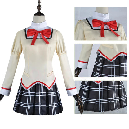 Puella Magi Madoka Magica Cosplay Costume - Madoka Kaname and Homura Akemi School Uniform for Anime Fans and Halloween