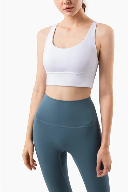 Women’s Summer Crossback Sports Bra — Breathable Fitness & Yoga Tank Top | Gym Crop Top