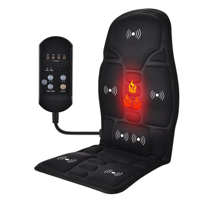 Electric Full-Body Massage Chair Cushion | Infrared Heating Vibrator for Back, Neck & Lumbar – Car, Home, Office