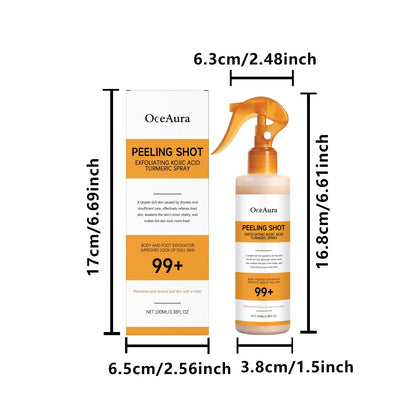 Kojic Acid Turmeric Skin Care Spray - Collagen Nourishing Formula for Glowing Skin & Improved Firmness