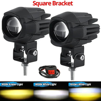 200W LED Motorcycle Spotlight – Fog & Auxiliary Headlights for Off-Road, UTV, Truck, 12V/24V
