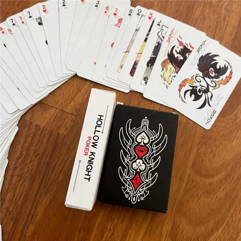 Hollow Knight Standard Poker Card Set — Black & White Playing Cards, Portable Creative Board Game Gift Collection