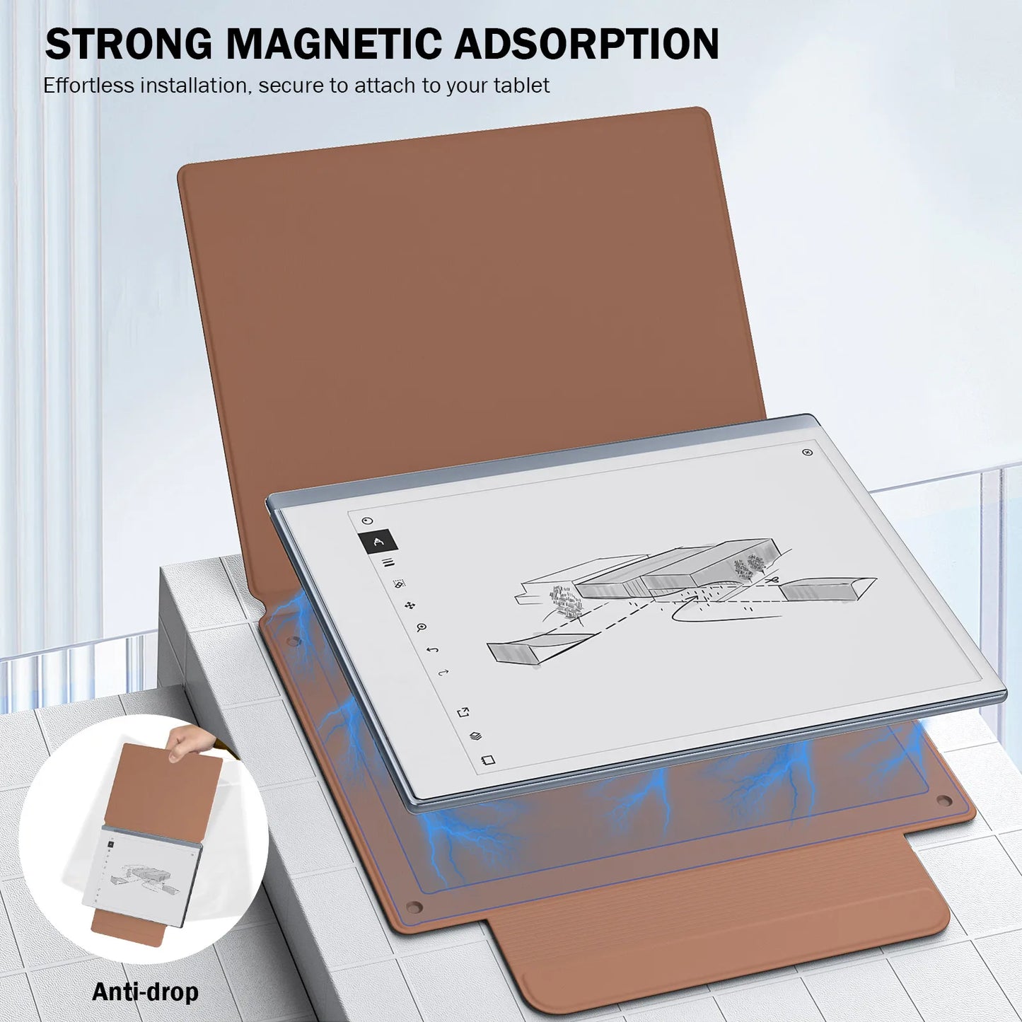 Ultra-Thin Magnetic Case for Remarkable 2 10.3" Tablet: Lightweight Smart Tablet Cover with Wide Pen Protective Clasp - 2020 Release
