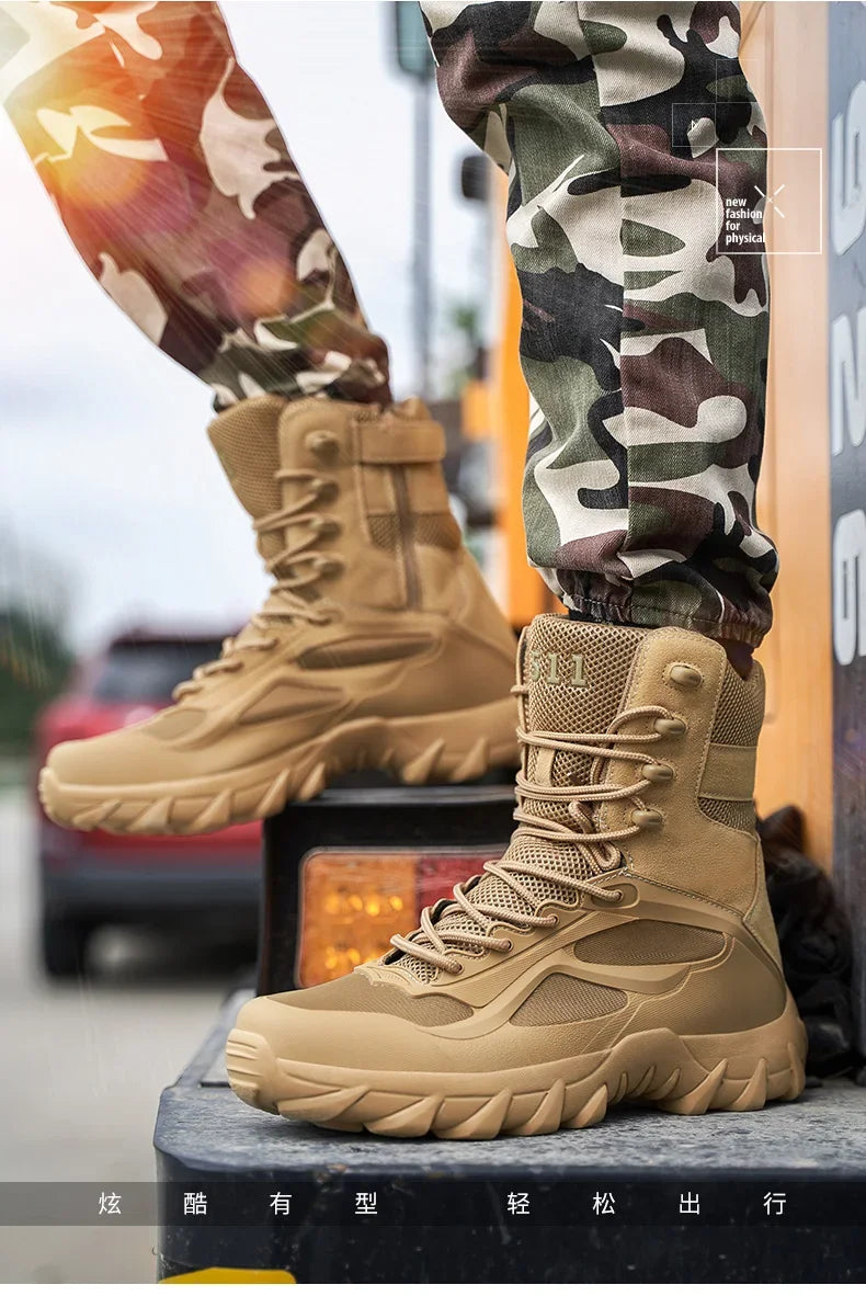 Men's Tactical Boots - Lightweight Autumn Special Forces Field Boots, Non-Slip Outdoor Shoes for Men (Zapatillas Hombre)