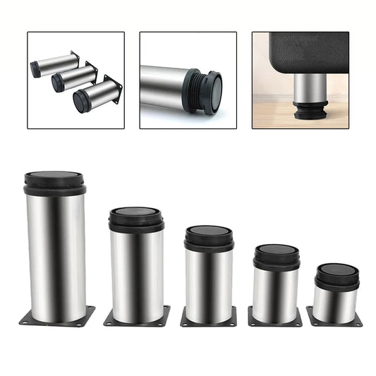 Stainless Steel Adjustable Sofa Legs | Furniture Cabinet Support Legs for Tables, Sofas, & Beds
