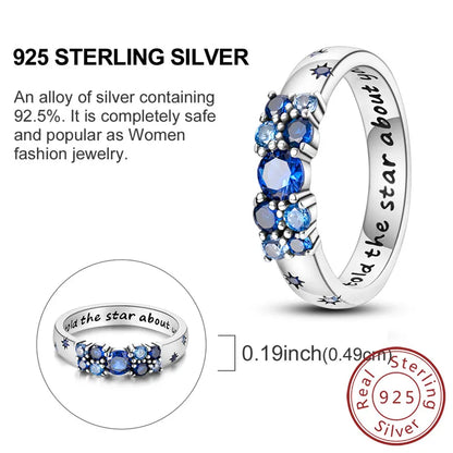 925 Sterling Silver Rings - Bow, Heart, Sun, Moon & Star Zircon Jewelry for Women, Birthday & Anniversary Gift