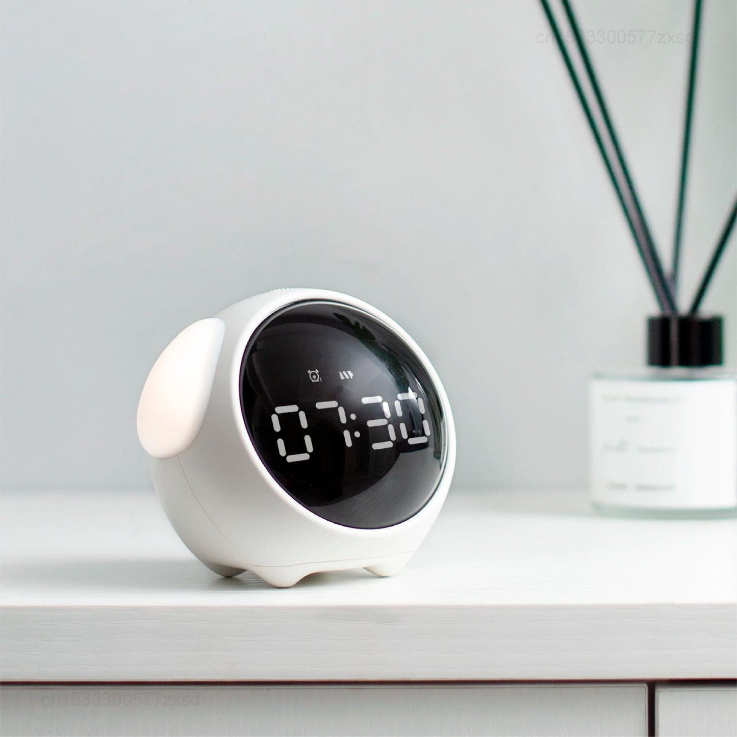 Cute Cartoon Digital Alarm Clock for Kids – Emotion Table Clock with Light for Bedroom & Desktop