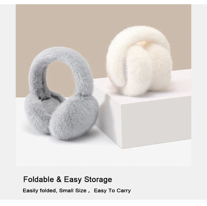 Maikun Thermal Earmuffs for Autumn & Winter - Thickened Cycling Ear Bags Imitation Rabbit Marten Ear Warmers