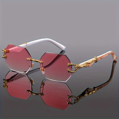 2025 Geometric Leopard Print Sport Sunglasses for Women – Lightweight Durable Streetwear Fashion UV Protection Glasses