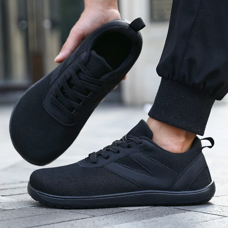 Men’s Mesh Barefoot Shoes - Wide-Toe Minimalist Lightweight Breathable Sneakers for Running, Walking, and Casual Wear