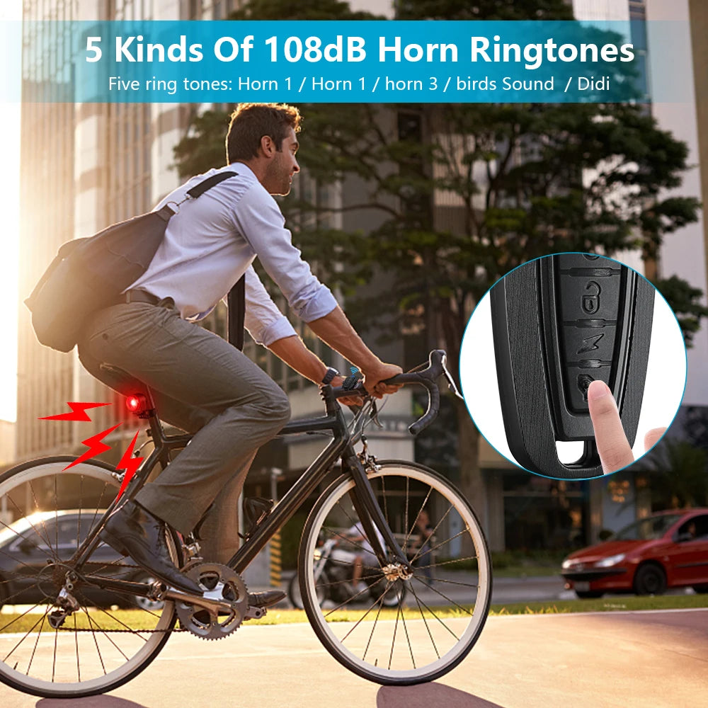 Elecpow A8Pro Bike Alarm Taillight - USB Charging, IPX65 Waterproof, Brake Sensing, Anti-Theft Bicycle Rear Light