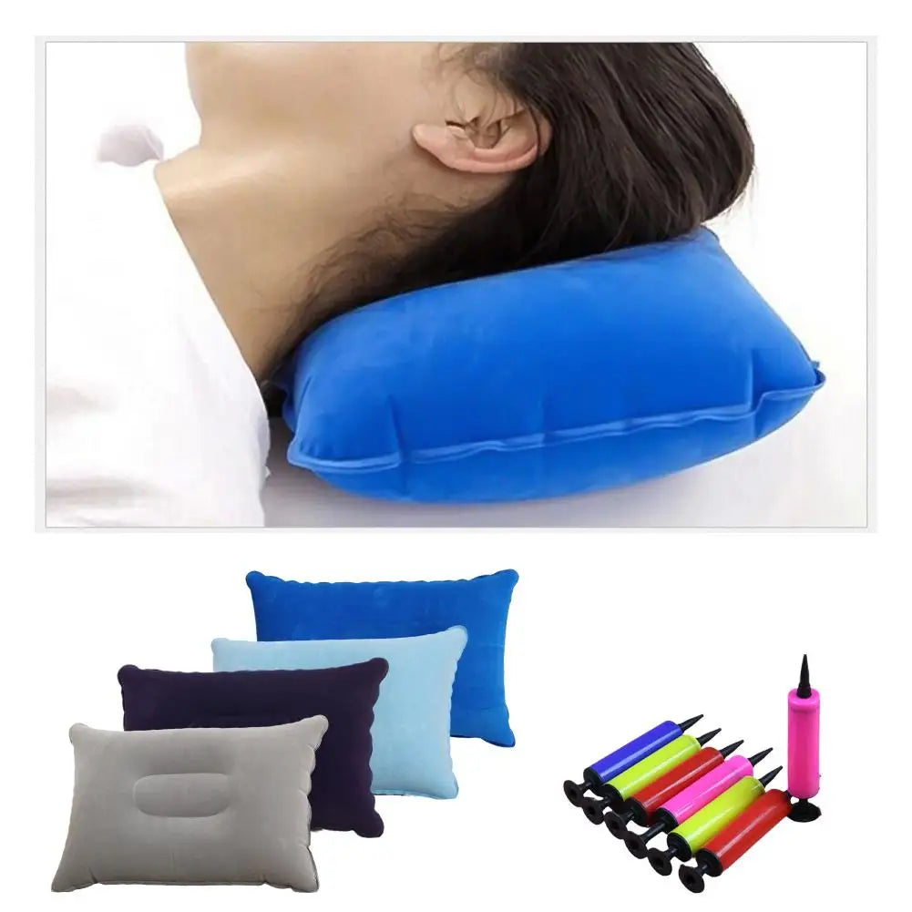 Outdoor Portable Travel Sleep Pillow – Inflatable Camping, Picnic, Beach Pillow for Tent, Comfortable Folding Equipment (G6X8)