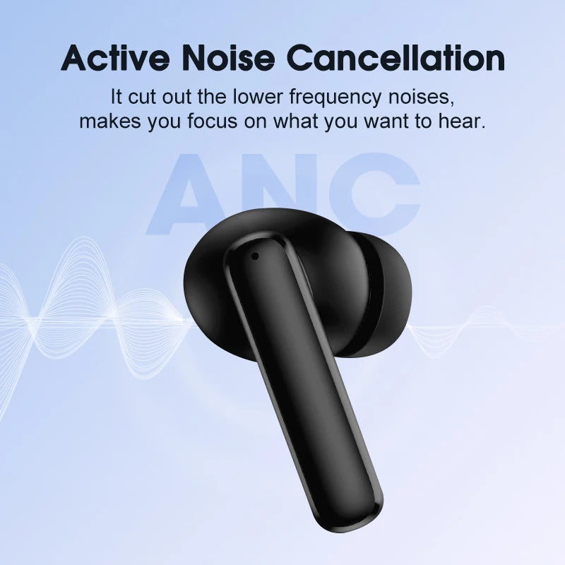 QCY T13 ANC Wireless Earphones - Bluetooth 5.3 TWS Noise Cancellation Headphones, 4 Mics ENC In-Ear Handfree Earbuds