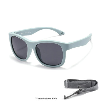 2025 Polarized Kids Sunglasses – UV400 Infant & Toddler Shades with Soft Frame and Safety Cord for Ages 1–3