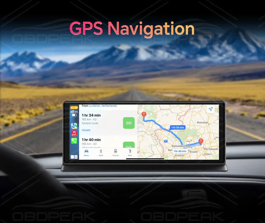 K2 Pro 11.3" 4K Dash Cam — Car DVR with Wireless CarPlay, Android Auto, 5G WiFi & GPS Navigation