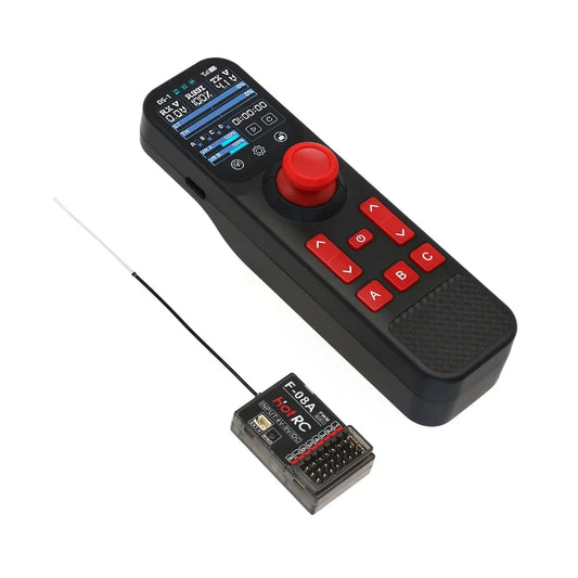 HOTRC DS800 8CH 2.4GHz Radio System - Transmitter Remote Controller with F-08A Receiver for RC Car Boat