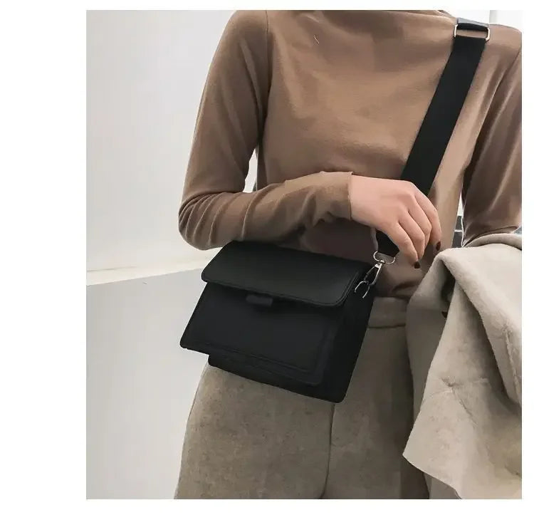 Classic PU Leather Crossbody Bag for Women – Fashion Shoulder Messenger, Travel Handle Flap Handbag