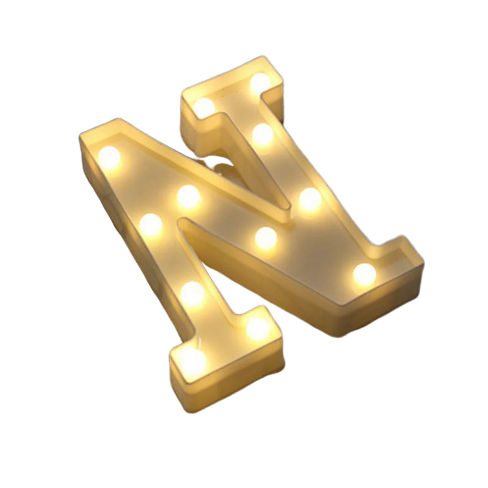 LED Number & Letter Night Light - Luminous A-Z Alphabet & 0-9 Lamp for Party and Wedding Decor