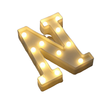 LED Number & Letter Night Light - Luminous A-Z Alphabet & 0-9 Lamp for Party and Wedding Decor