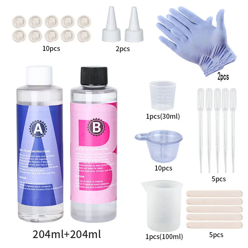 1:1 Crystal Clear Epoxy Resin Kit – High Gloss, Bubble-Free Art Resin for Coating, Casting & DIY Jewelry Making