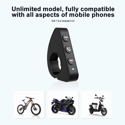 Kebidumei Bluetooth 5.3 Handlebar Remote Controller - Waterproof Wireless Media Control for Motorcycle Helmet Headsets