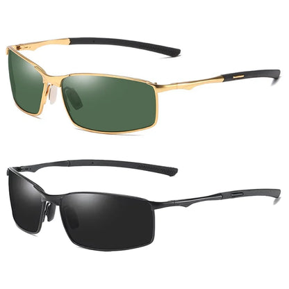Aoron Polarized Sunglasses — Unisex Driving Mirror Sun Glasses with Metal Frame & UV400