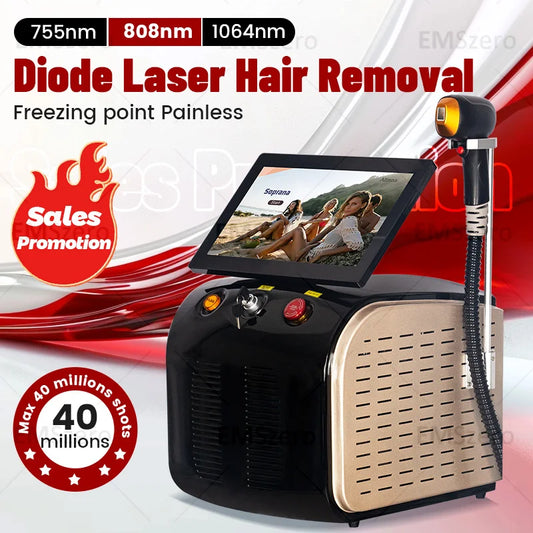 2025 3000W Alexandrite Ice Platinum Laser Epilator – Professional Diode Laser Hair Remover for Women, Permanent Results