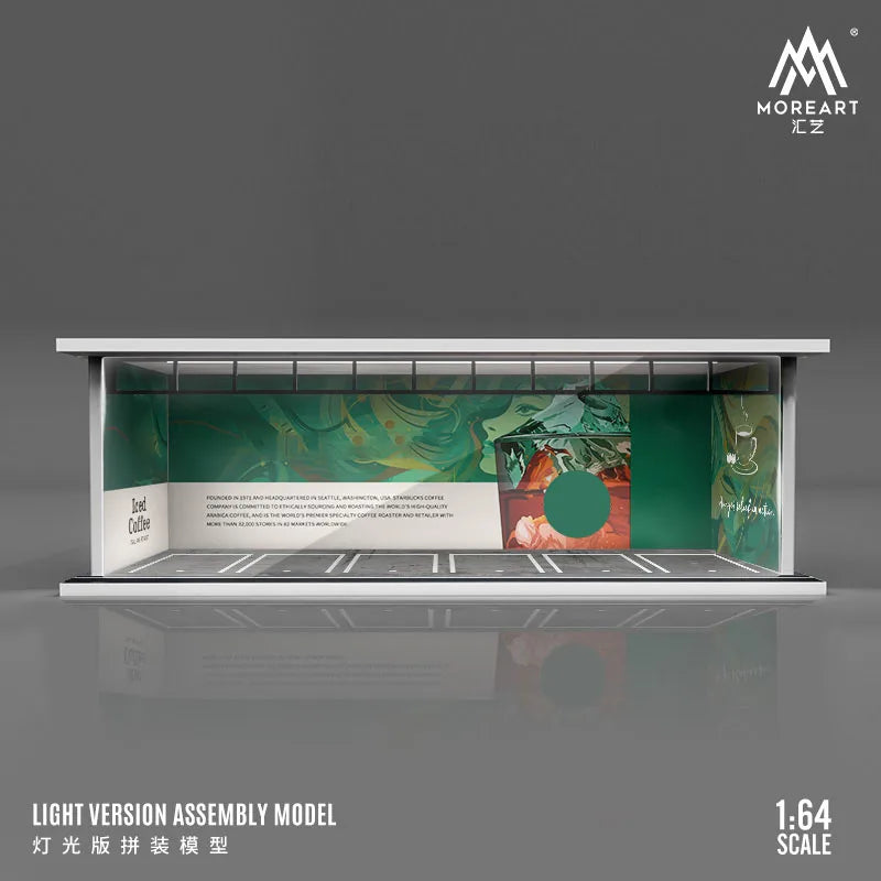 More Art 1:64 Diorama – 3D Car Assembly Lighting Model & Miniature Parking Lot Scene Props