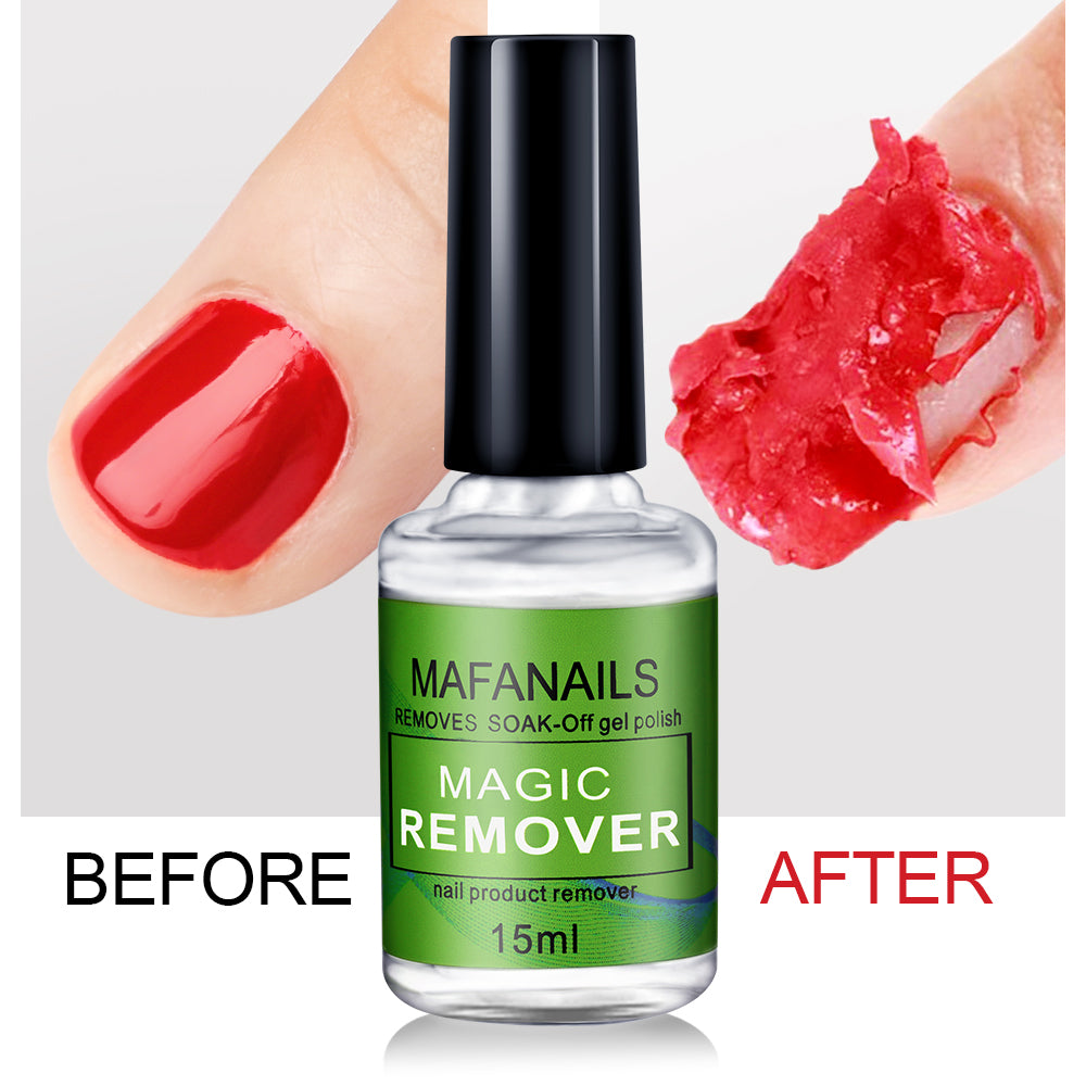 MAFANAILS 15ml Magic Nail Gel Remover — Fast-Acting UV Gel & Semi-Permanent Polish Remover, Nail Varnish & Glue Cleaner