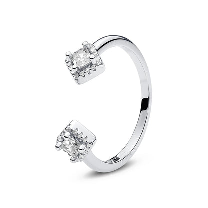 925 Sterling Silver Women’s Ring – Crown, Heart & Wishbone Design with Crystal, Rose Gold Engagement & Wedding Jewelry