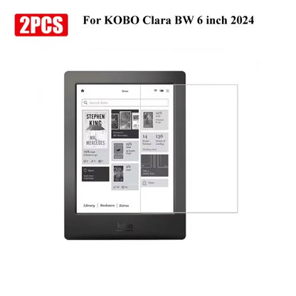 2PCS Tempered Glass Screen Protector for Kobo Libra 2, Clara Colour, Clara 2E (6.0"), Elipsa 2E (10.3") – Clear Protective Film