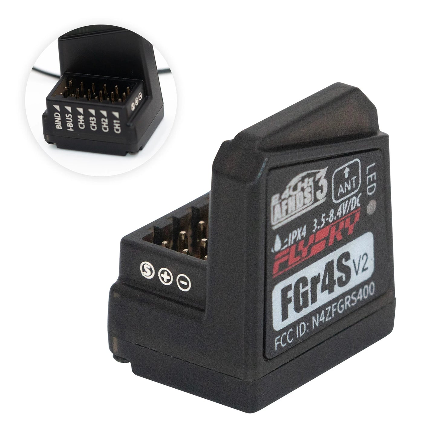 Flysky Noble NB4+ 2.4G 8CH Radio Transmitter – AFHDS 3 Remote Controller with FGR4S Receiver for RC Car & Boat