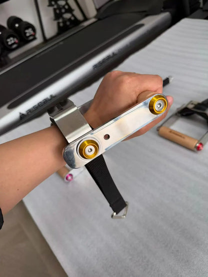Stainless Steel Side Lift Handle Grip - Adjustable Angle Shoulder Training & Custom Grip