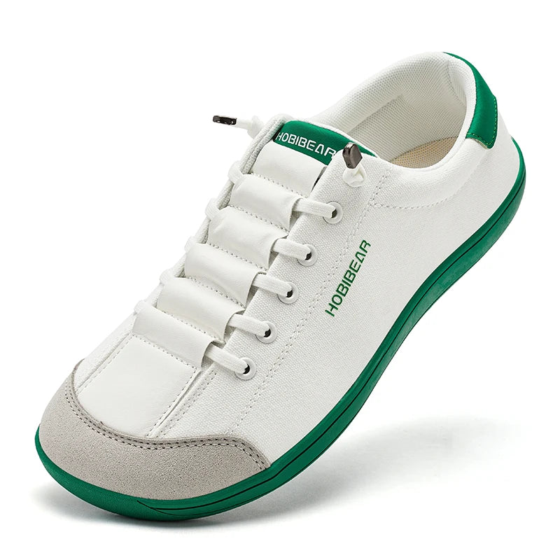 HOBIBEAR Zero Drop Barefoot Shoes – Wide Toe Minimalist Canvas Sneakers for Men & Women