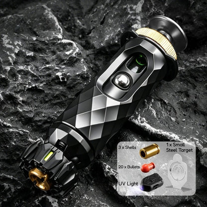 Alloy Shell-Ejecting Toy Launcher Set - Portable Finger Spinning Fidget Toy and Sensory Desk Gadget Gift for Boys