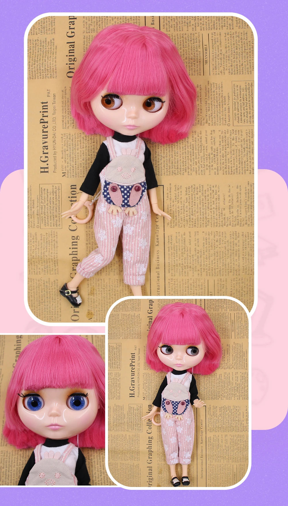 ICY DBS Blyth Doll – 1/6 Joint Body BJD Anime Doll, 30cm White Skin Matte Face Special Combo Toy