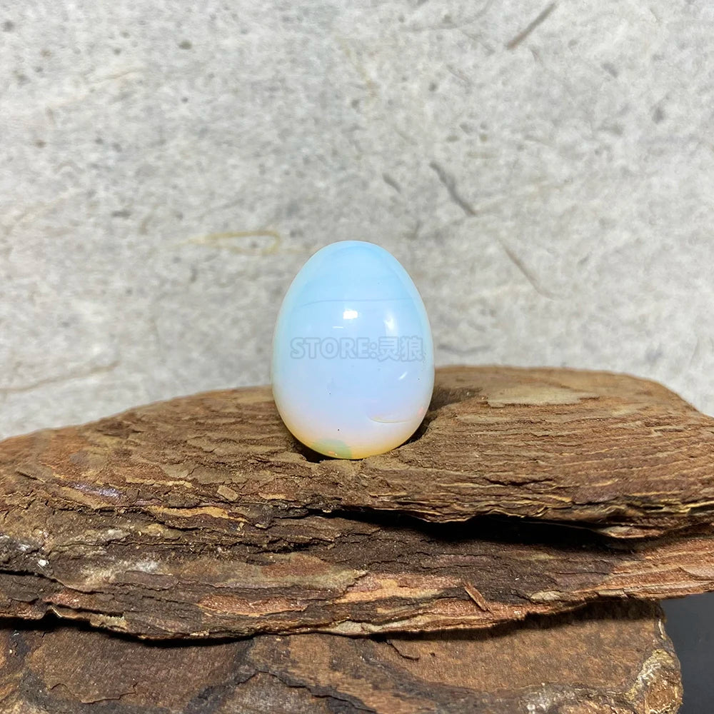 EG1-7 Mini Natural Stone Egg - Polished Meditation Fidget Stone for Stress Relief, Desk Decor, and Gifts