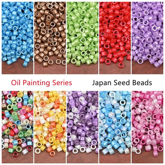 2.5mm Mini Glass Cylinder Beads – Antique Pearl Color Craft Beads for DIY Bracelets & Necklaces Jewelry Making Accessories