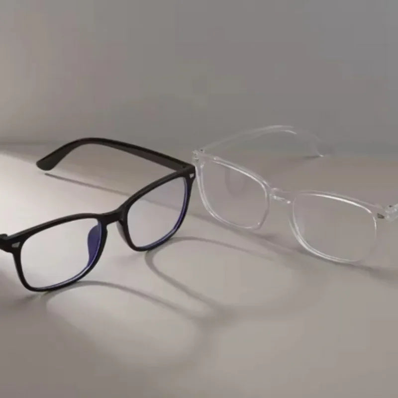 2 Pairs Classic Square Anti Blue Light Glasses - Stylish Fashion Eyewear for Men and Women Daily Wear
