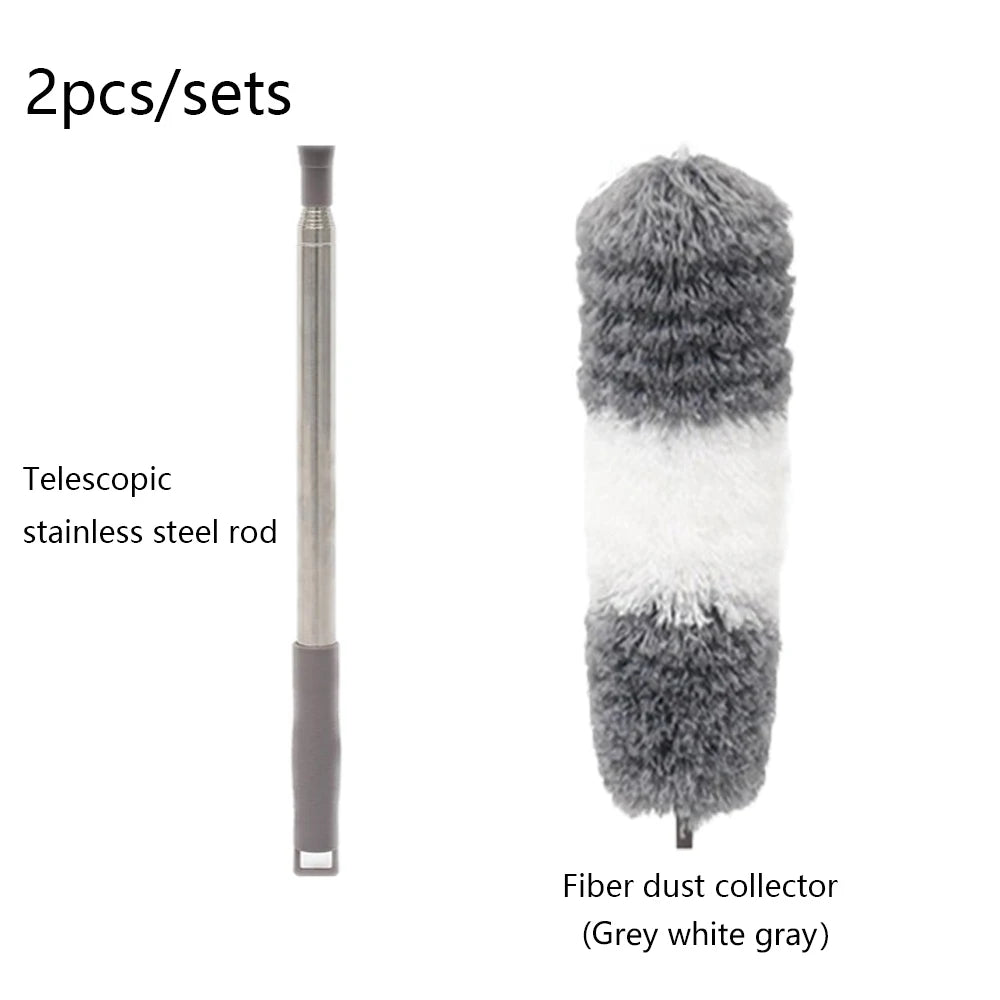 Telescopic Microfiber Duster – 250cm Extendable Washable Brush for Spider Web & Dust Cleaning